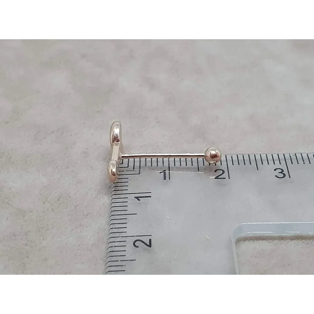 Золотая серьга для пирсинга языка Ирий. З6040 - фото 4