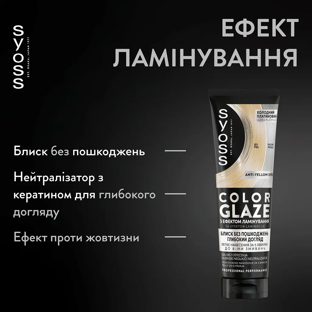 Тонуючий бальзам Syoss Color Glaze Холодний Платиновий 130 мл - фото 2