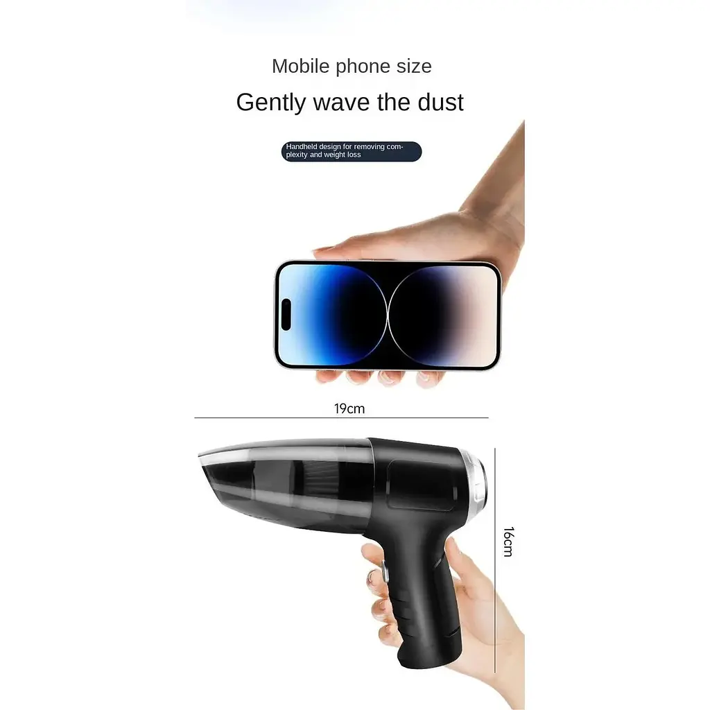 Бездротовий пилосос Grikey F3 портативний 2 в 1 два режими вдув/видув 120W Чорний (GK591) - фото 8