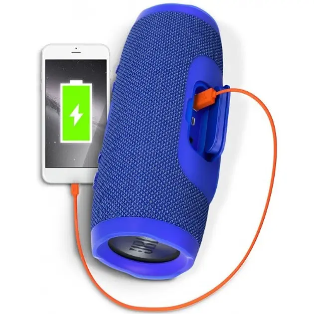 Портативна акумуляторна Bluetooth колонка бездротова переносна акустика бумбокс 20W MP3 UKC E3 CHARGE3 синя - фото 4