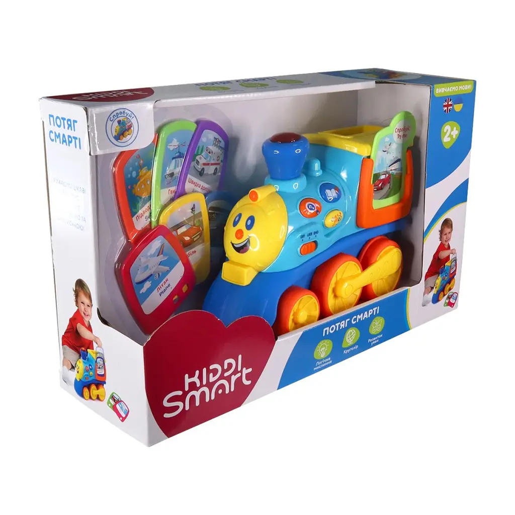 Інтерактивна іграшка Kiddi Smart двомовна - Потяг Смарті (4231T-KS) - фото 4