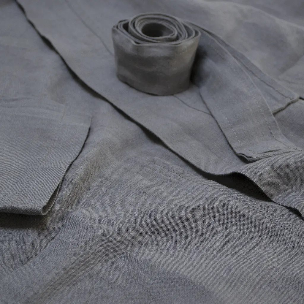 Халат-кимоно со льна Lotus Home - Madrida серый XS - фото 6