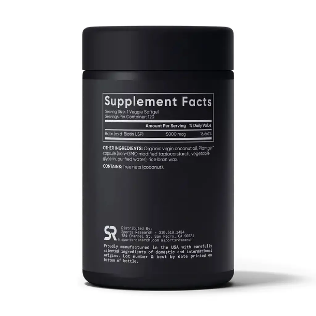 Біотин Biotin 5000mcg - 120 veg softgels - фото 2