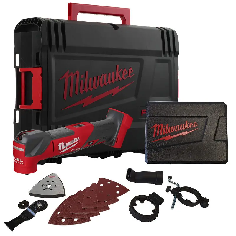 Інструмент багатофункціональний акумуляторний MILWAUKEE, M18 FMT-0X (каркас, універсальне лезо, шліфувальна підошва, шліфувальний - фото 2