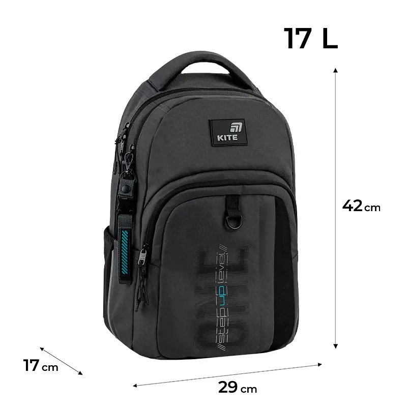 Рюкзак Kite Education teens 2578M Step Up Темно-сірий (K26-2578M-3) - фото 3