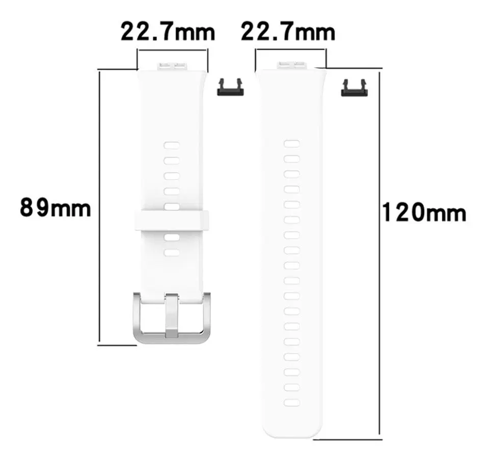 Силіконовий ремінець Primolux для смарт-годинника Huawei Watch Fit (TIA-B09) White - фото 5
