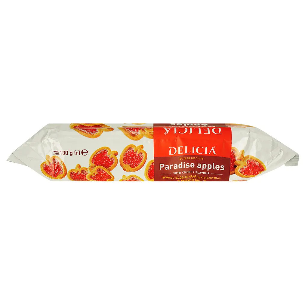 Печиво здобне Delicia Райські яблучка зі смаком вишні 180 г - фото 4