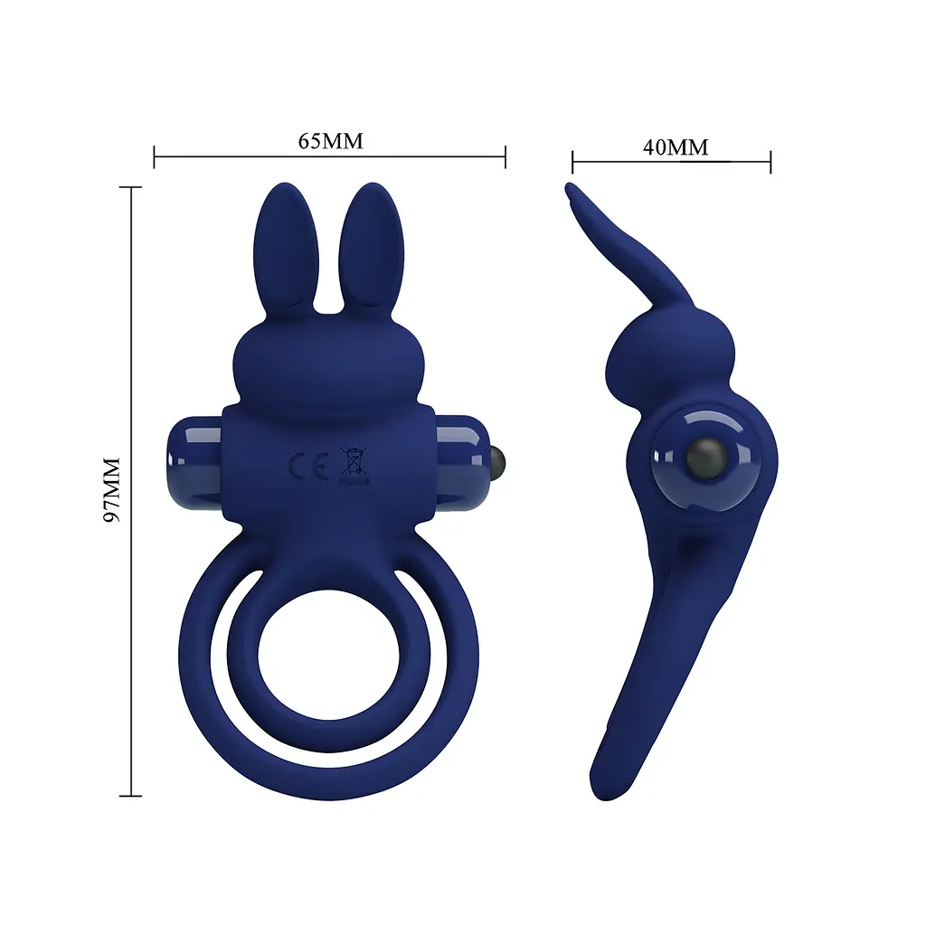 Ерекційне кільце з вібрацією PRETTY LOVE Powerful ring, 10 vibration functions PRETTY LOVE BI-210206-3 100226 - фото 8