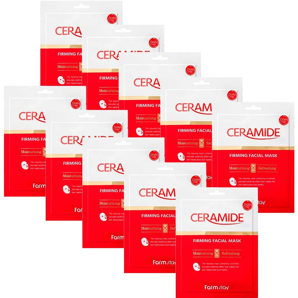 Набор масок для лица FarmStay Ceramide Firming Facial Mask 10 шт. - фото 4