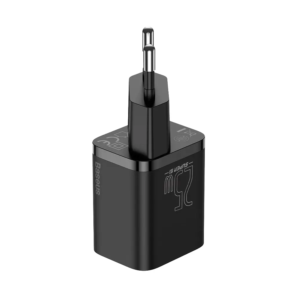 Зарядний пристрій Baseus Super Si швидке заряджання 1xUSB-C 25 Вт чорний (CCSP020101) - фото 2
