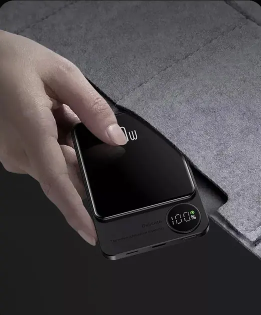 УМБ магнітна Mag Save з бездротовою зарядкою 10000 mAh 20 Вт для iPhone Сірий (Q920WPlus) Power - фото 10