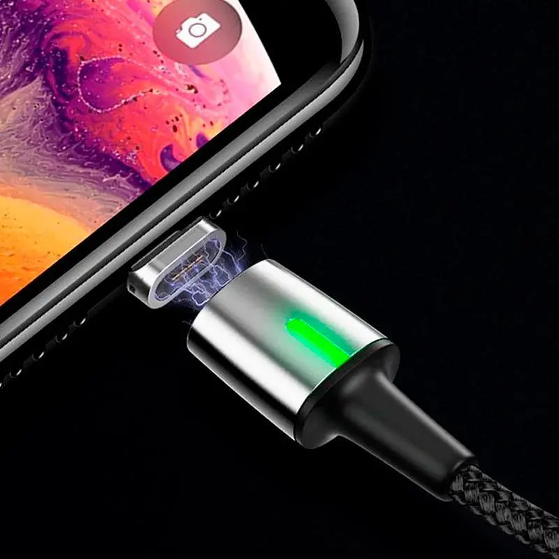 Кабель Baseus Zinc Magnetic Cable USB to Lightning 2.4A 1m CALXC-A01 Black - фото 3
