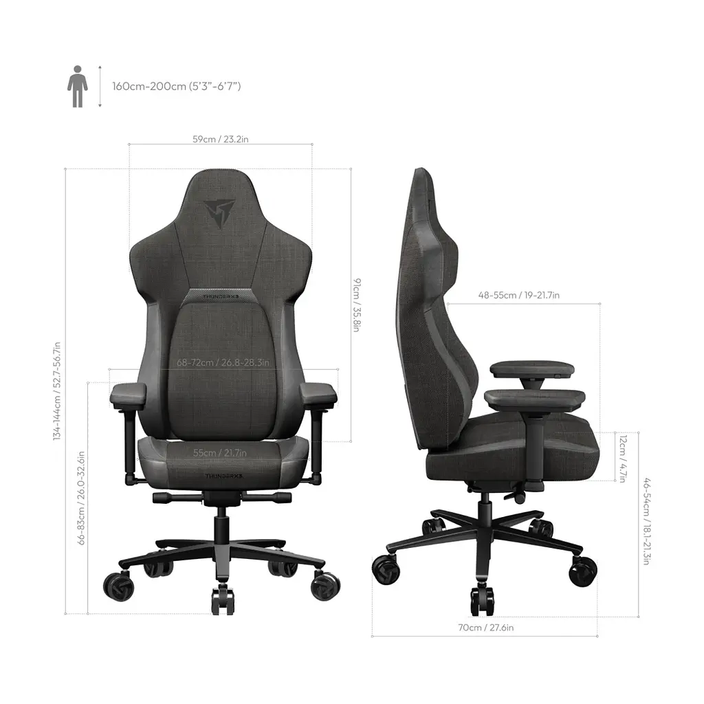 Крісло ігрове TX3 Core Loft Black (TEGC-2056101.11) - фото 2