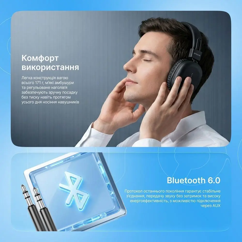 Навушники Proove Symphony Neo (APP) White/Gray (HPSN0001AP31) - фото 4