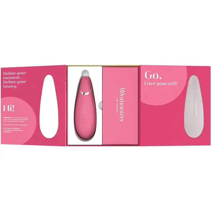 Вакуумний кліторальний стимулятор Womanizer Premium 2 Raspberry - фото 7