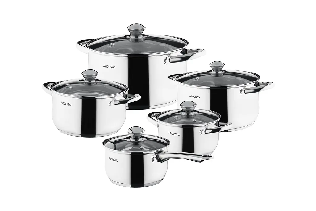 Набор посуды Gemini Gourmet Varese, 10 предметов, нержавеющая сталь ARDESTO kuh0014702 - фото 2