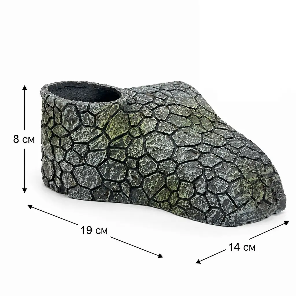 Декорація Hobby Cracked Rock Cave 2 19x14x8 см для акваріума і тераріуму (41793) - фото 2