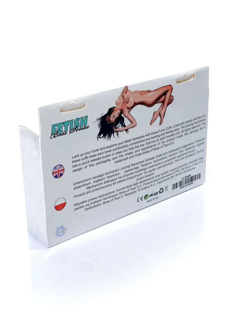 Наручники Fetish Boss Series Furry Cuffs White з хутром - фото 5