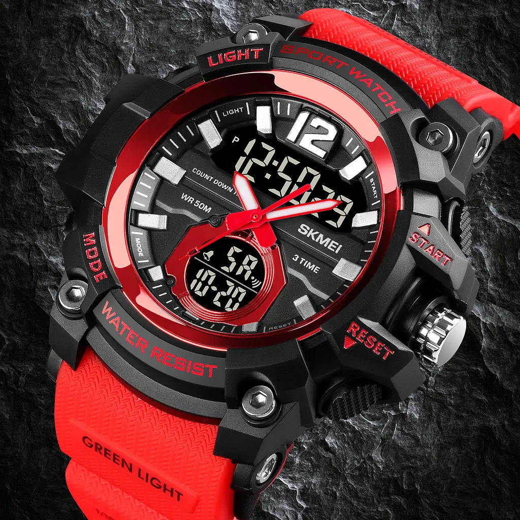 Наручний годинник чоловічий Skmei 1725 Red, 1725RD (18429) - фото 2