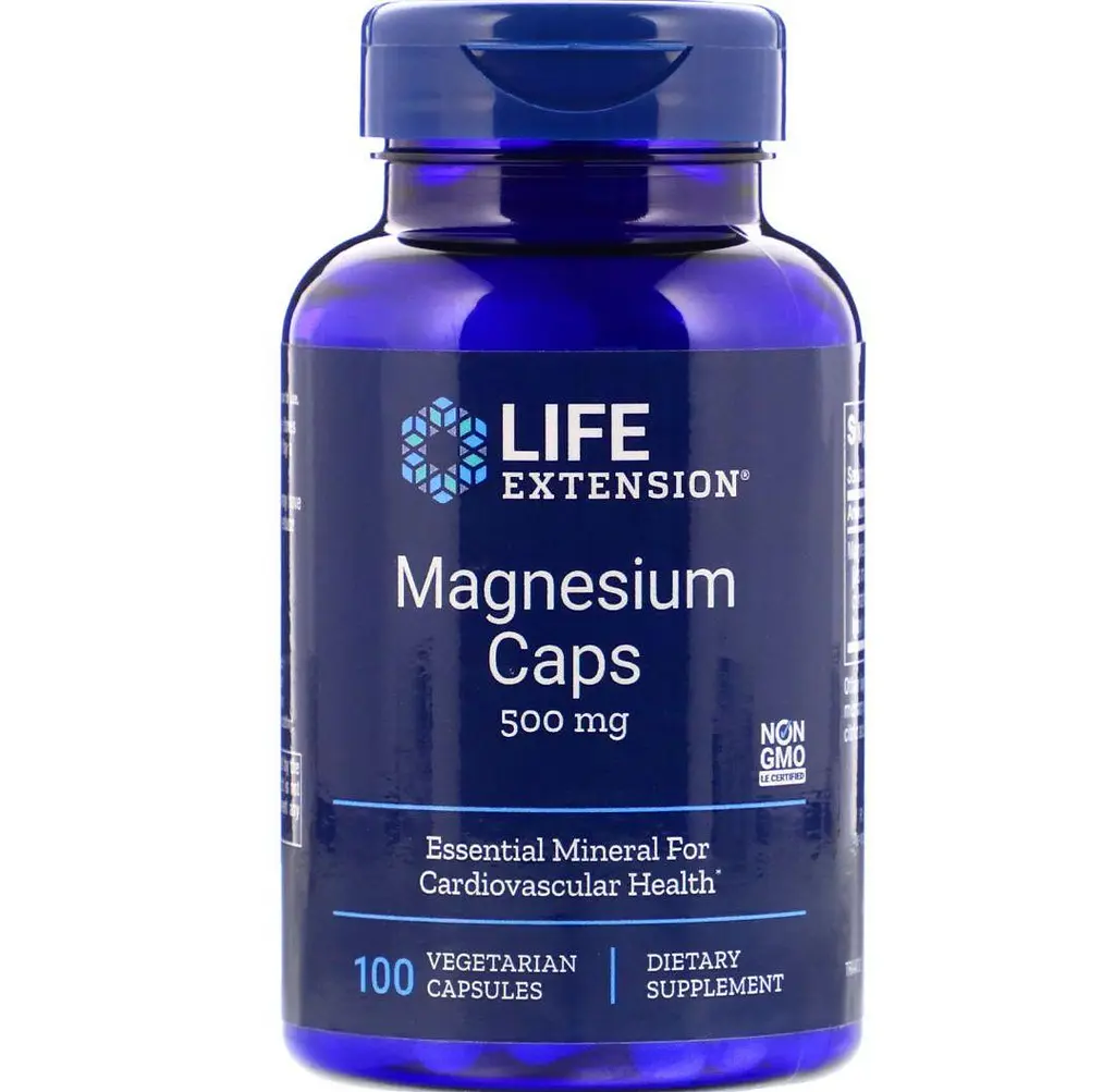 Магній, Magnesium, 500 мг, 100 капсул Life Extension vit0001651