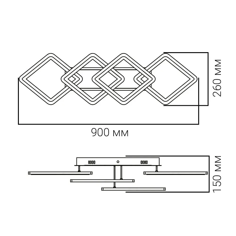 Светодиодная накладная люстра Ardero AL6144ARD MADEIRA 72Вт белый - фото 3