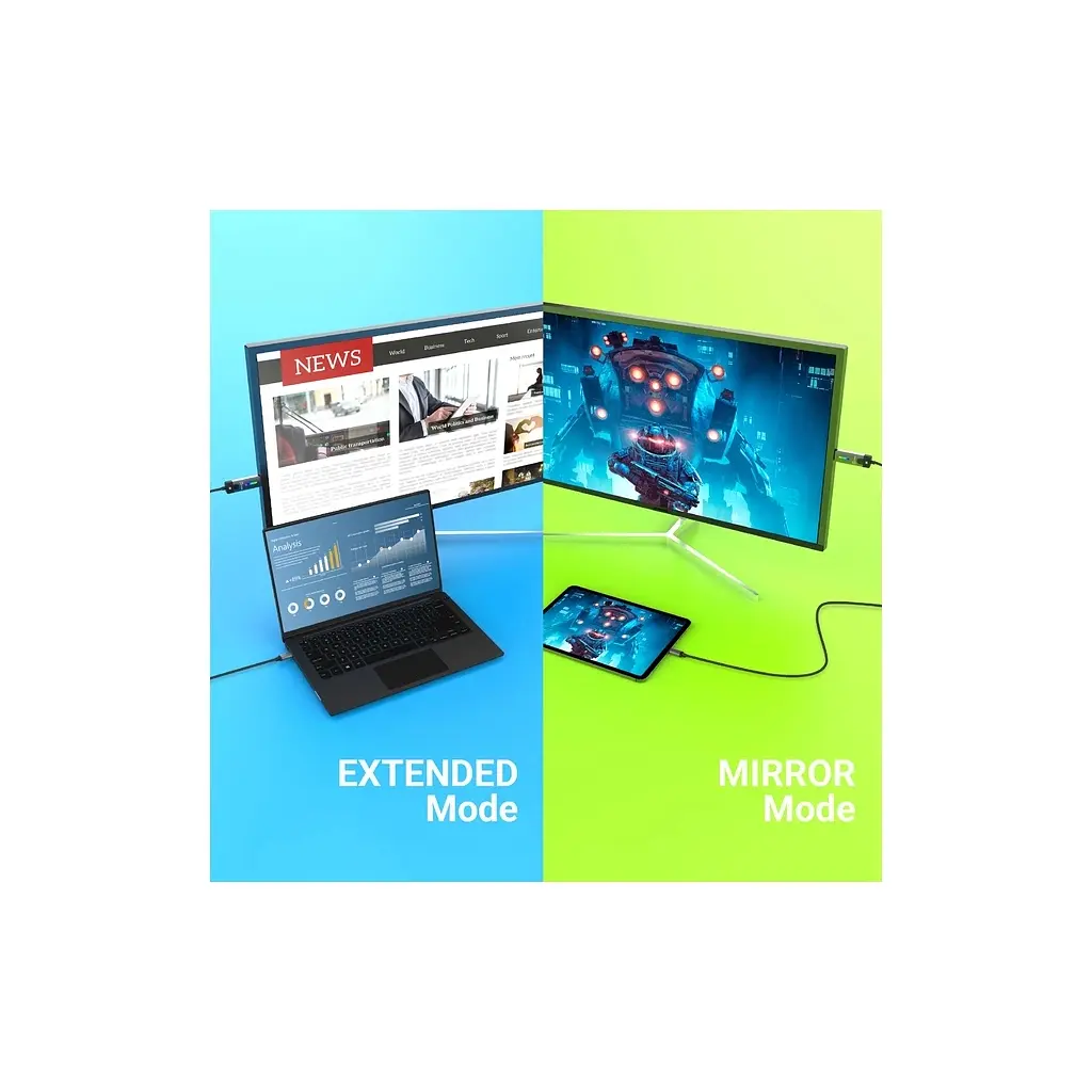 Кабель мультимедійний J5create USB-C - HDMI M 8K 60Hz LED RGB чорний 1.8 м (JCC157-N) - фото 9