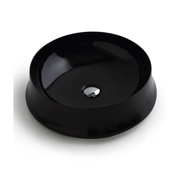 Умивальник Simas Sharp 50 см круглий Black Glossy Чорний SH01Nero