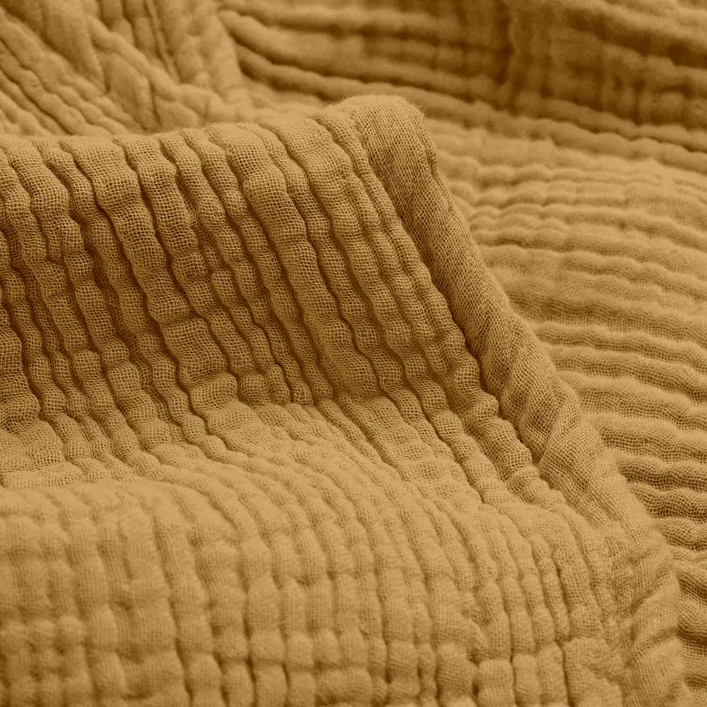 Комплект постільної білизни Cosas євро без простирадла муслін MUSTARD 200 x 220 см (Set_Muslin_08Mustard_200_2) - фото 9