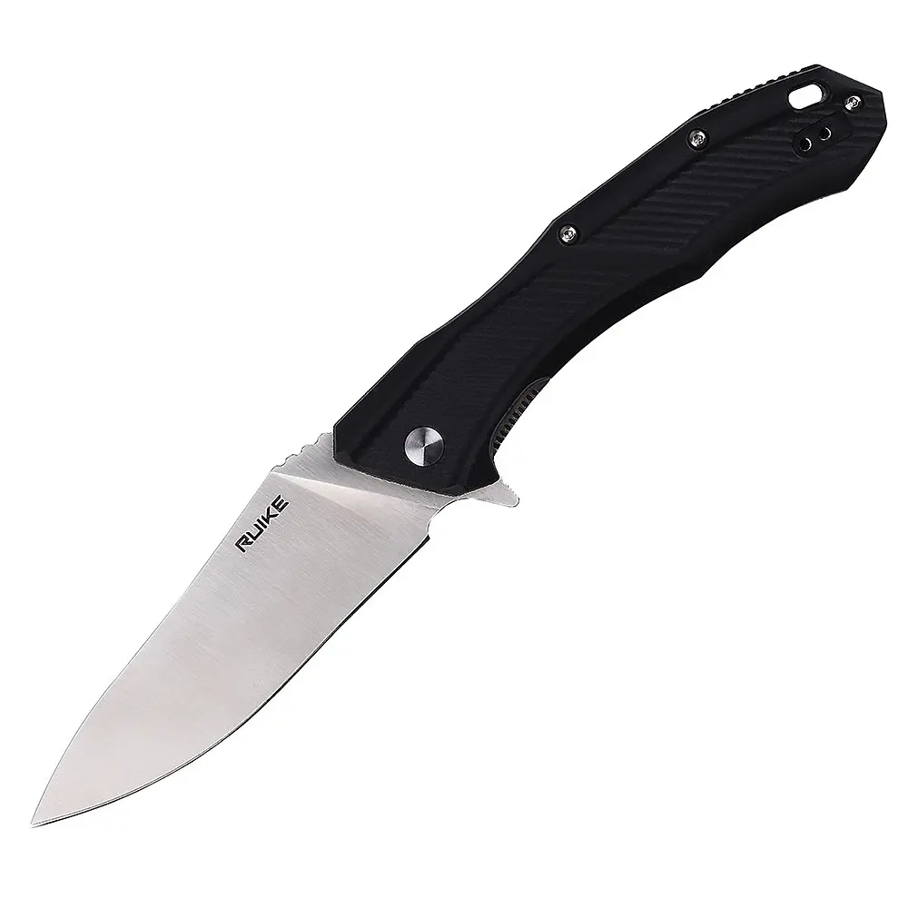 Ніж складаний туристичний Ruike D198-PB, (9.8 см) 8Cr13Mov/PA66 GF-35 чорний