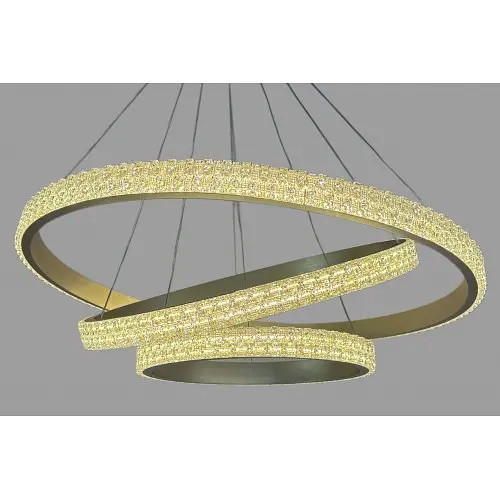 Підвісна люстра LED у зал Linisoln 1956 металевий Champagne Metallic LED-стрічка 80*60*40 см 140 Вт - фото 2