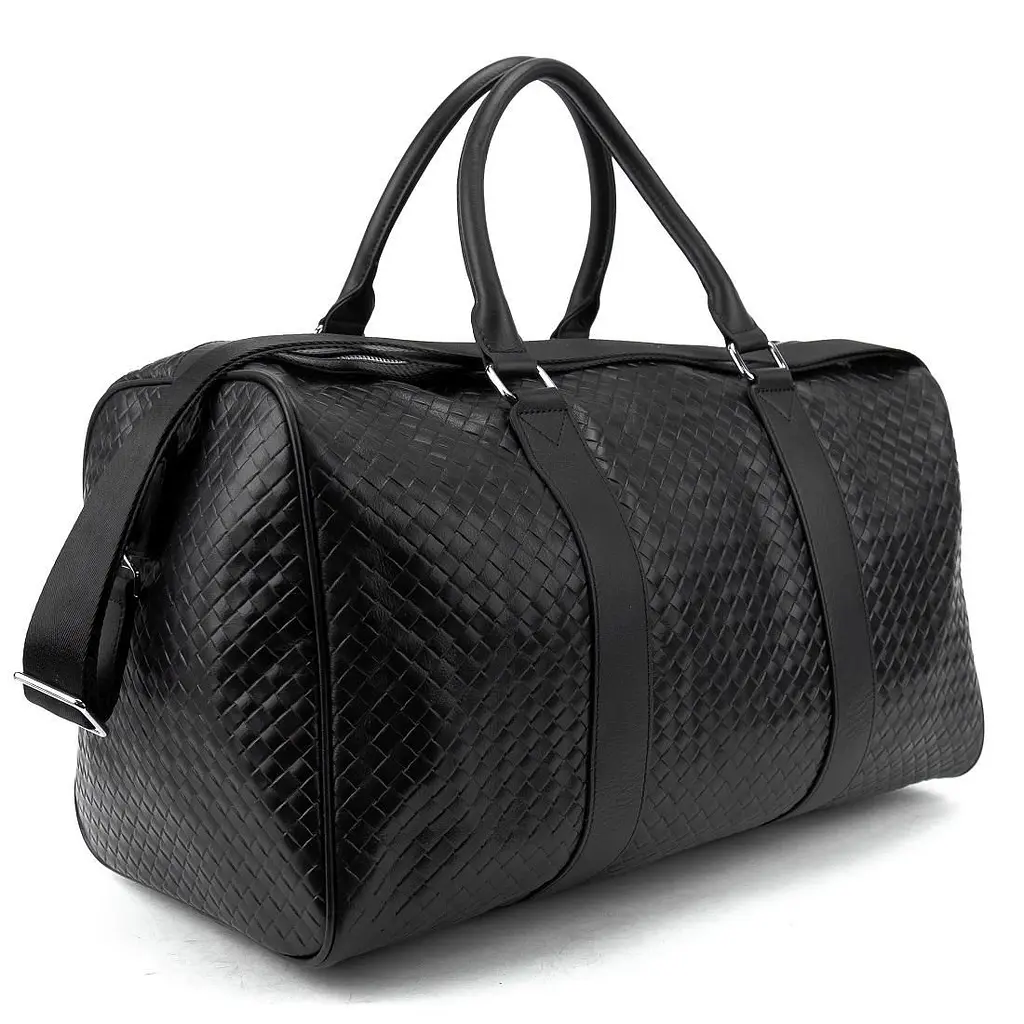 Дорожня шкіряна сумка TIDING BAG A25F-8957-9A чорна - фото 7