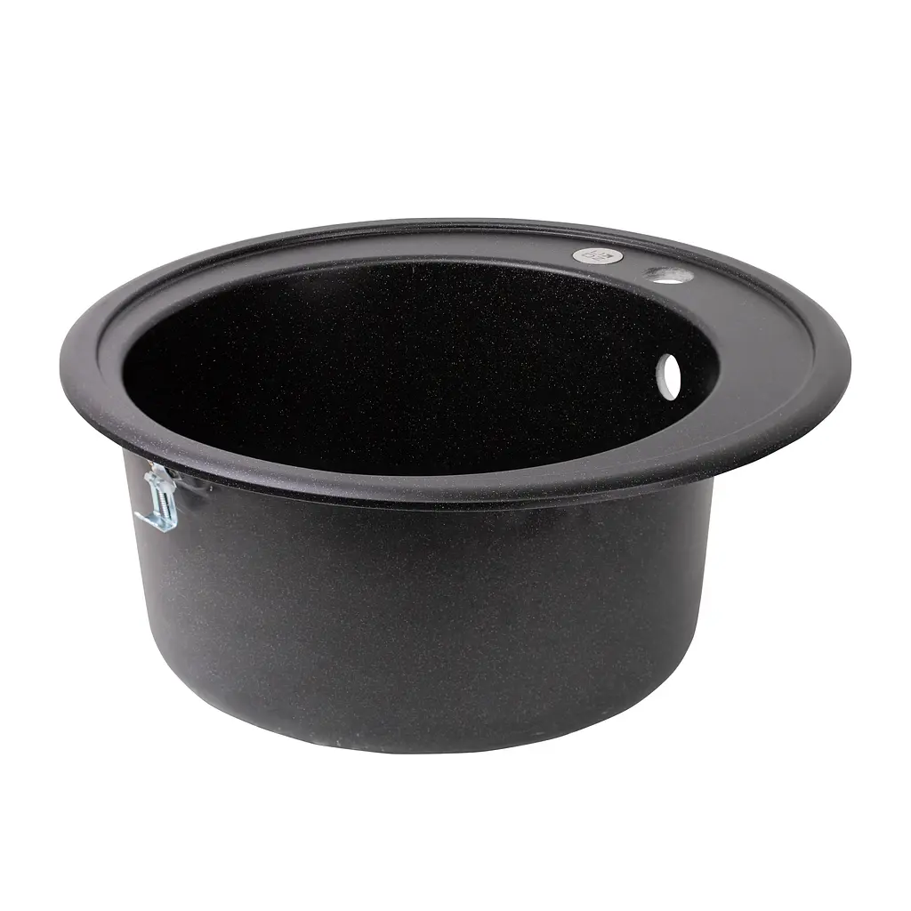Кухонна мийка Lidz D510/200 BLM-14 (LIDZBLM14D510200), Чорний - фото 4