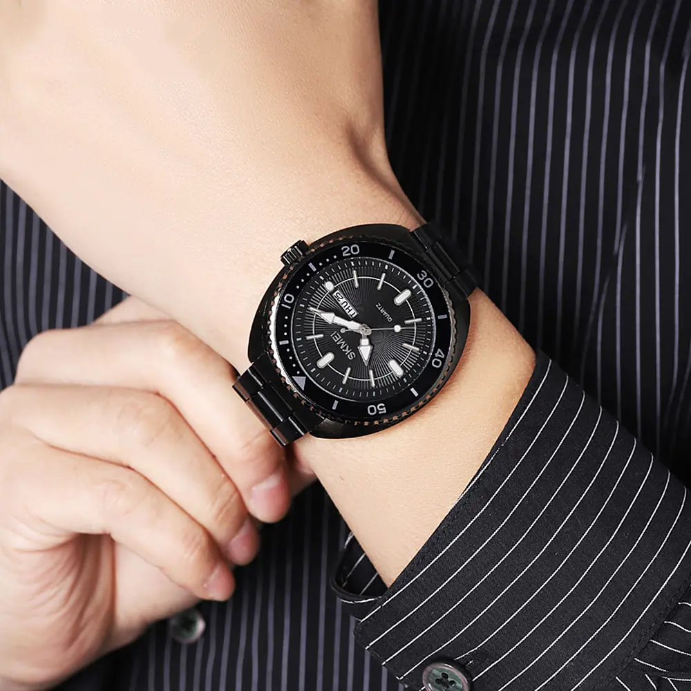 Чоловічий наручний годинник 2256BK Black Skmei acs0030104 - фото 4