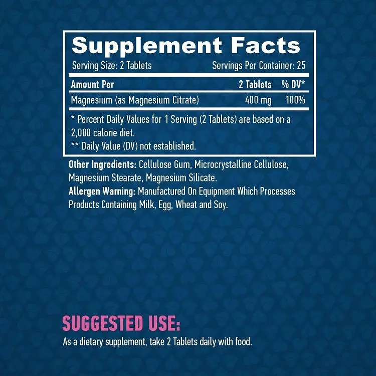 Магній Цитрат Haya Labs Magnesium Citrate 200 мг 100 таблеток - фото 3