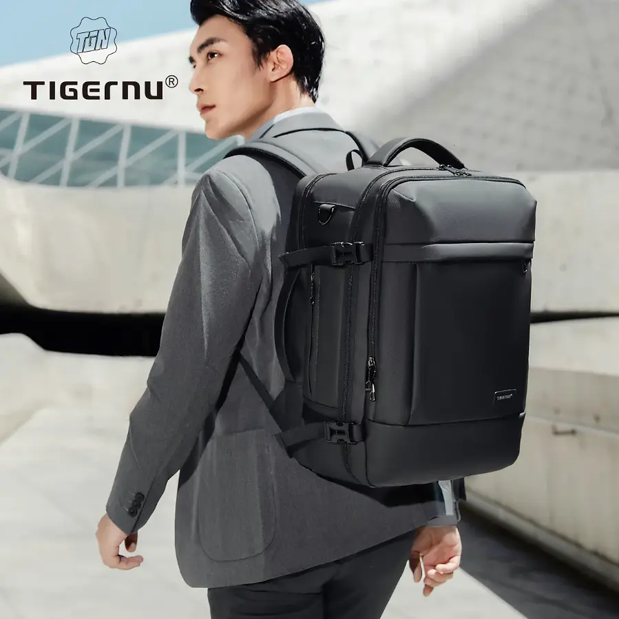 Рюкзак міський Tigernu T-B9990 27л з відсіком для ноутбука до 15.6" та USB Black (18197) - фото 7
