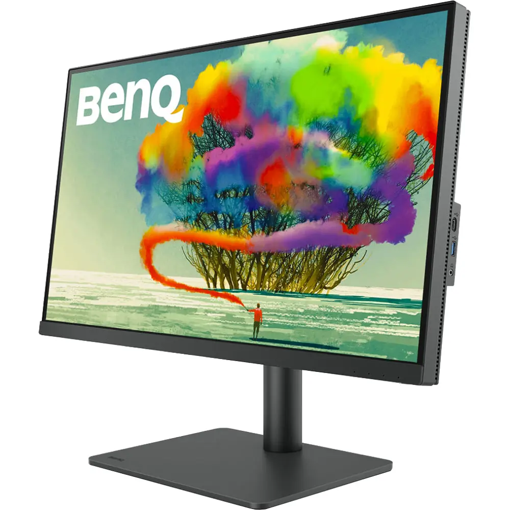TFT 31.5" BenQ PD3205U, IPS, 4K UHD, HDMI, DP, 2 х USB-С , USB-hub, HAS, кол, темно- сірий - фото 3