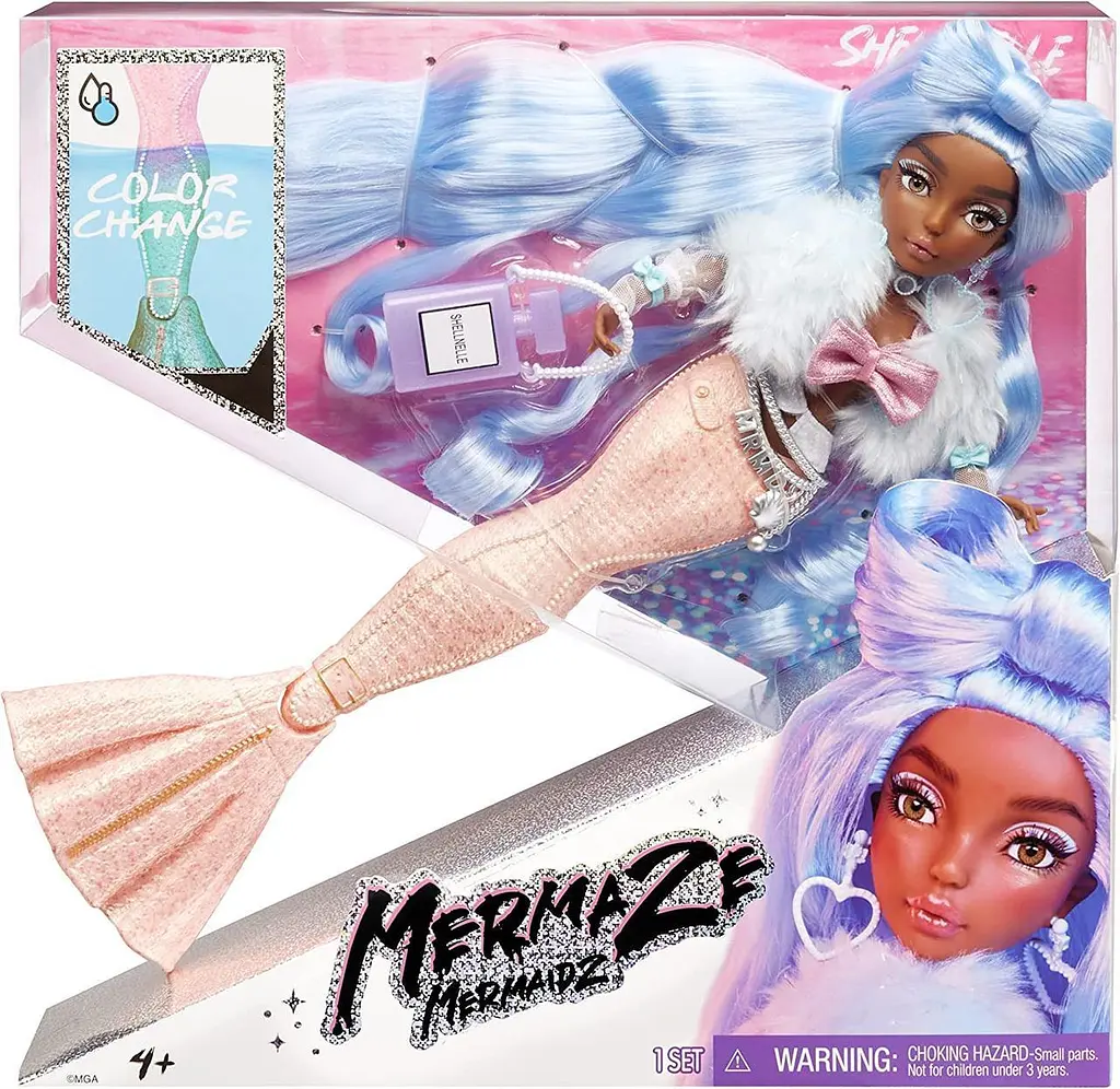 Ігровий набір Mermaze Mermaidz Color Change Shellnelle Mermaid Fashion Doll русалка MGA 580829 MGA 580829