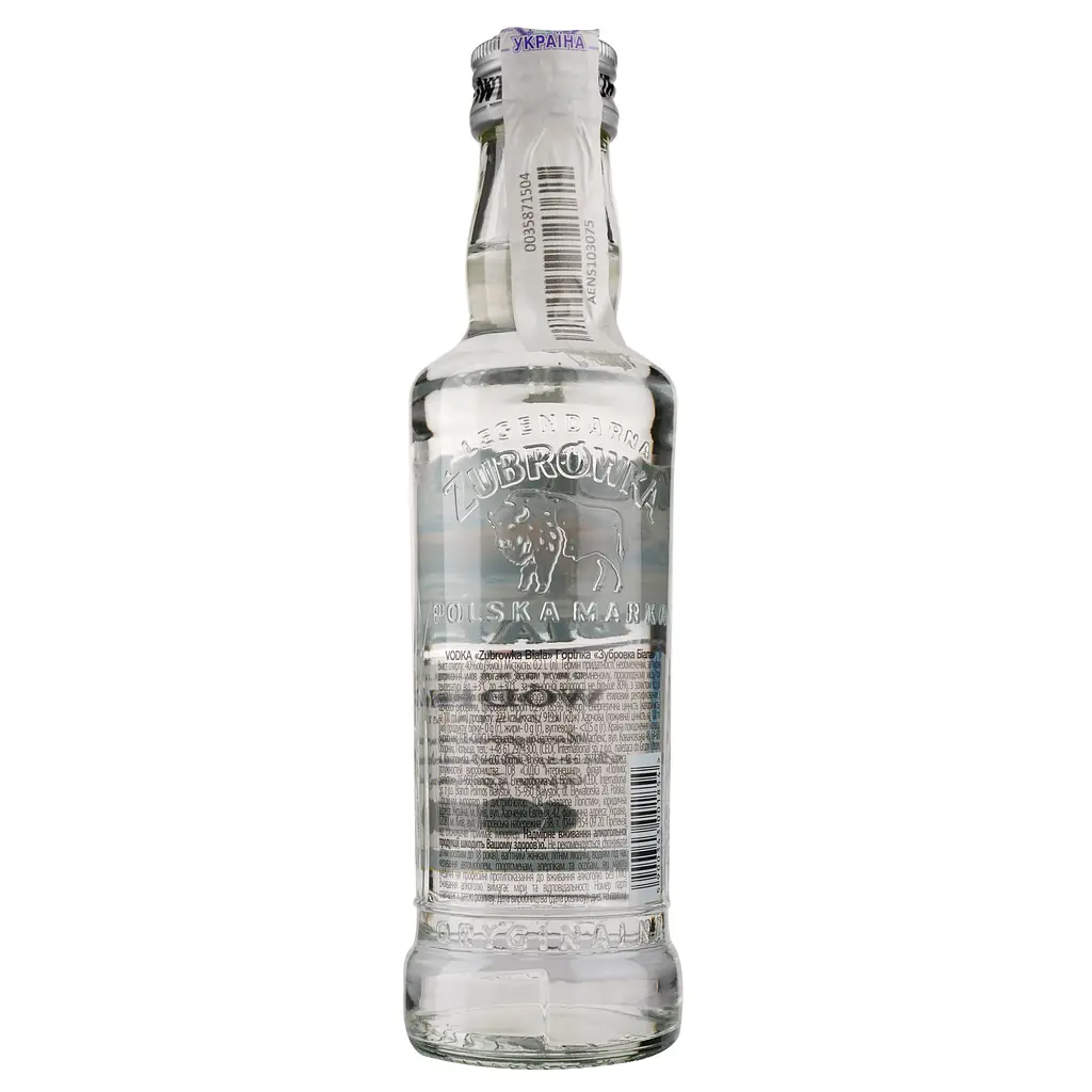Горілка Zubrowka Biala, 40%, 0,2 л (598384) - фото 2