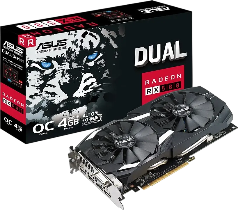 Відеокарта AMD Radeon RX 580 4GB Asus Dual OC (DUAL-RX580-O4G) Б/В - фото 4