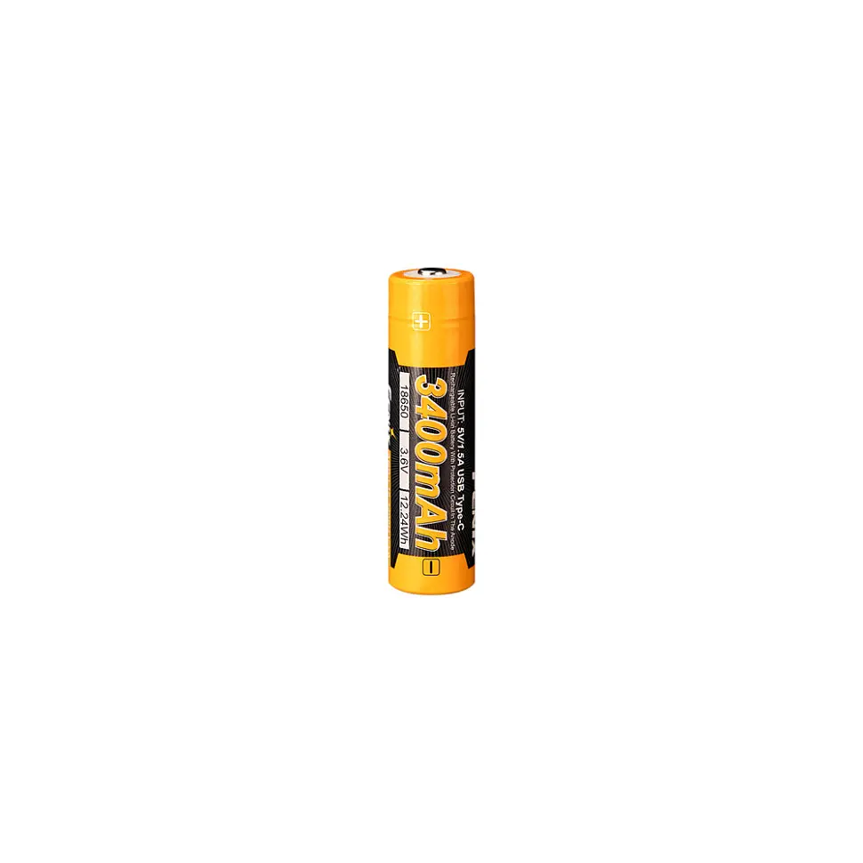 Акумулятор 18650 Fenix 3400 mAh li-ion зарядка Type-C (ARB-L18-3400U-V30) - фото 3