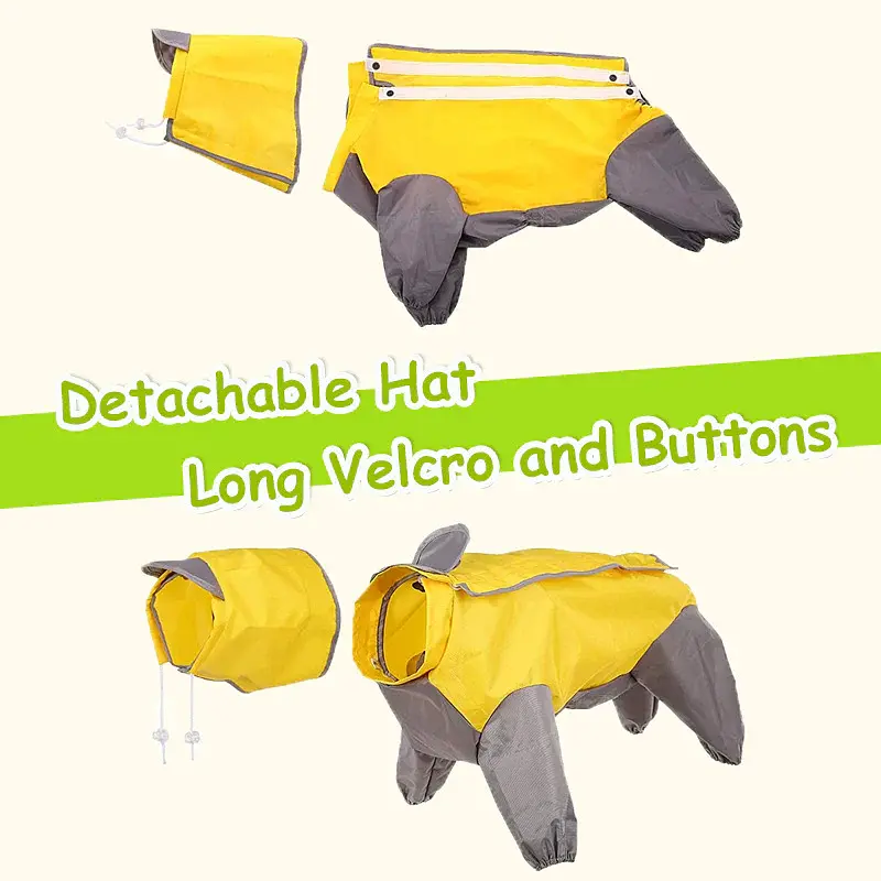 Комбінезон-дощовик для собак Derby R62 Yellow L - фото 8