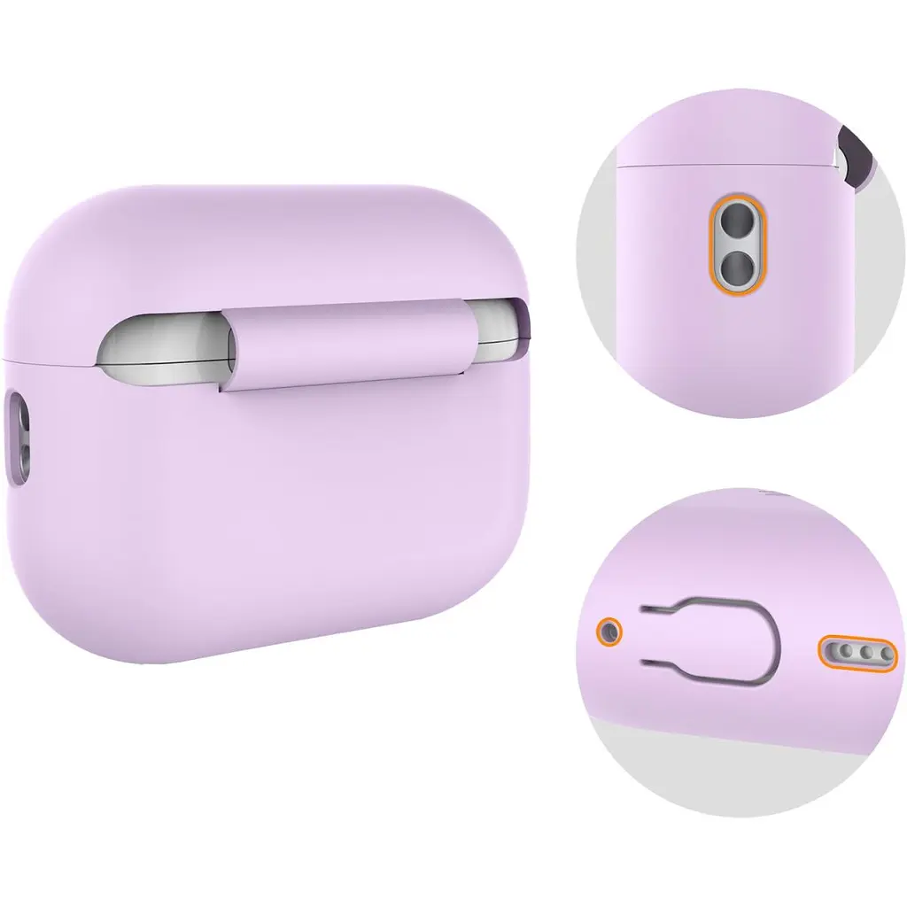 Чохол AhaStyle Colorful Silicone Case для AirPods Pro 2 Lavender [CP-187-2-C-LR] [133837] - фото 3