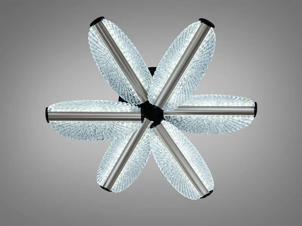 Сучасна LED люстра Diasha 2407/6S CG з акриловими пелюстками та пультом - фото 3