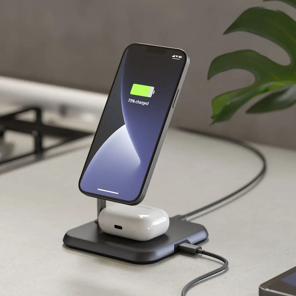 Бездротовий зарядний пристрій Zens Magnetic Aluminium Wireless Charger Black (ZEDC19B/00) - фото 5
