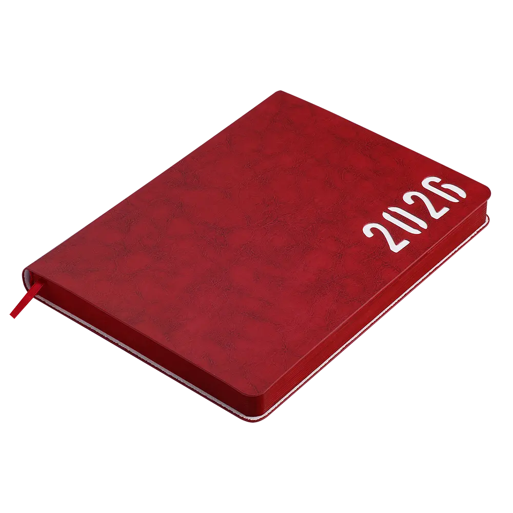 Щоденник датований Buromax Mind 2026 A5 штучна шкіра червоний (BM.21152-05) - фото 2