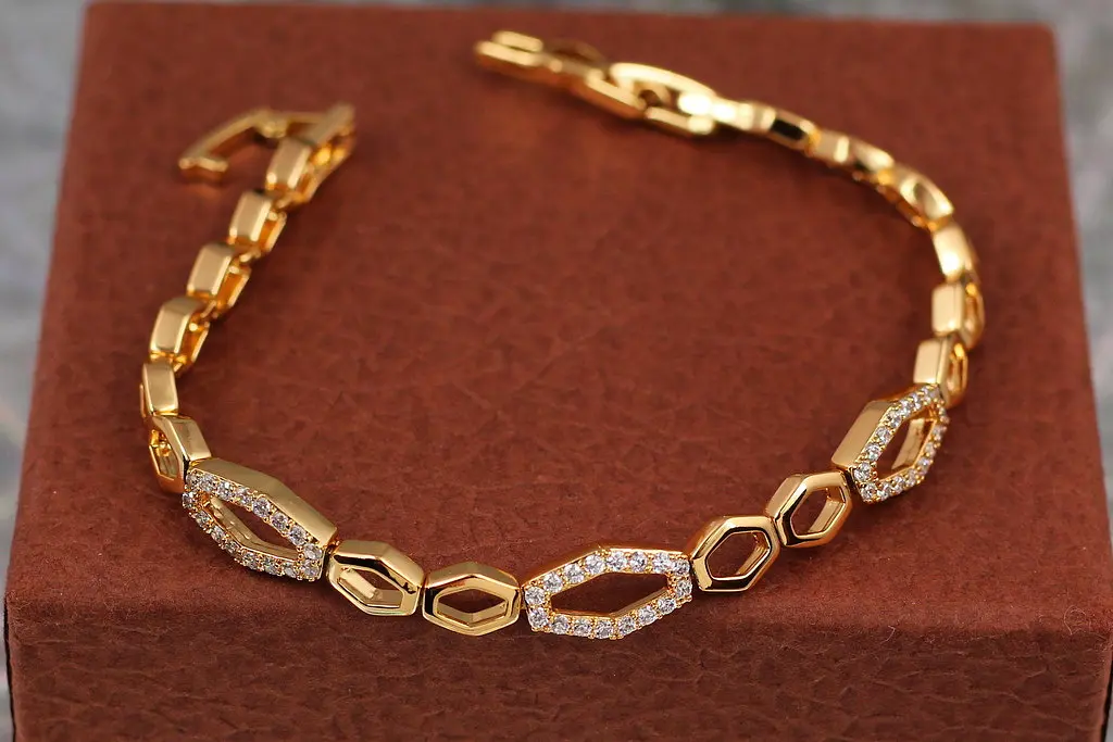 Браслет Xuping Jewelry гістограма 20,5 см 6 мм золотистий