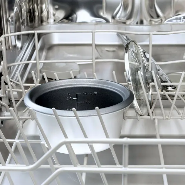 Russell Hobbs Рисоварка, 200Вт, чаша-0,7л, механічне керування, знімна кришка, нерж. сталь, чорно-біла - фото 6