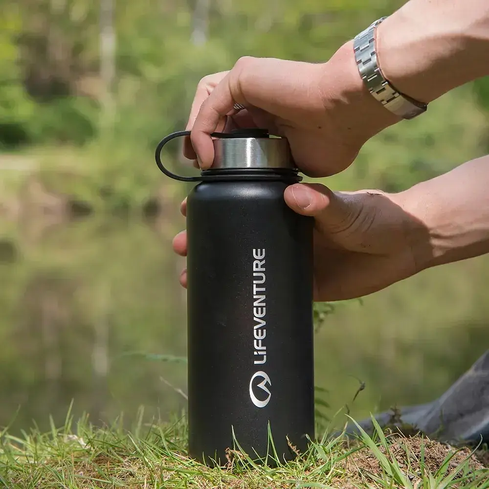 Термофляга Lifeventure Stainless Steel Flask 1 L Чорний - фото 3