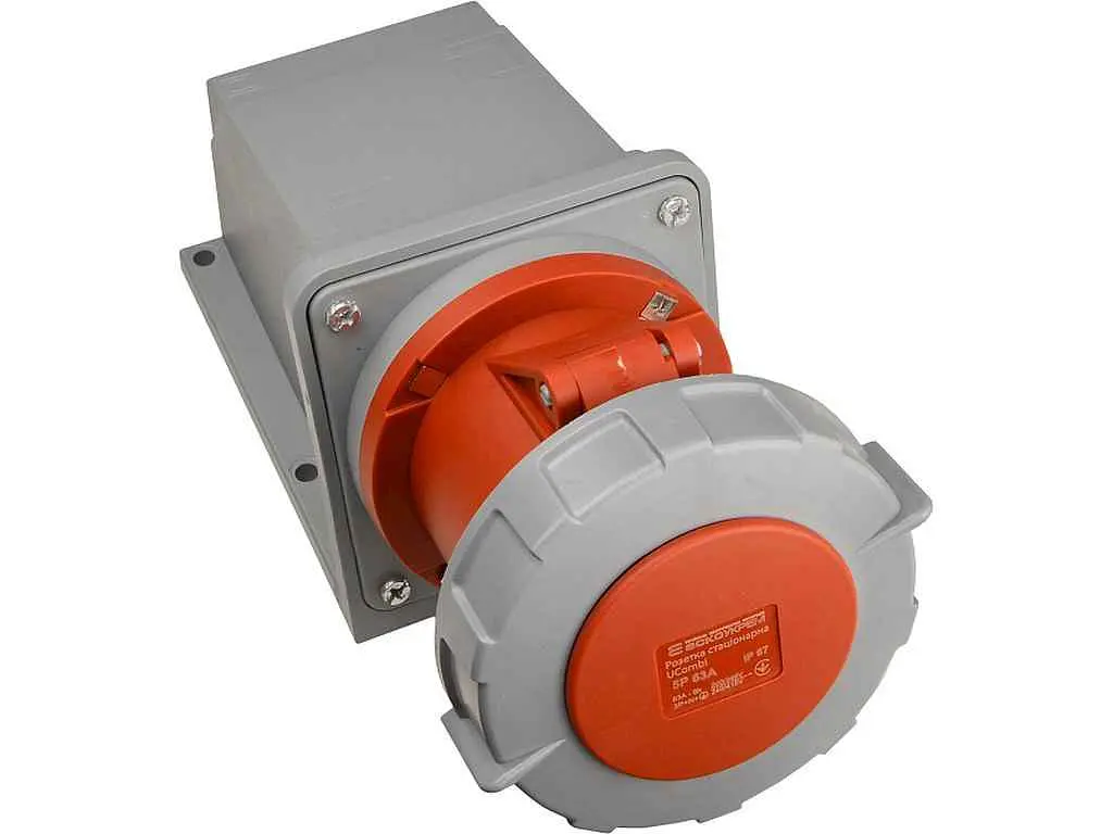 Розетка стаціонарна АСКО серії UСombi 5P 63A IP 67 - фото 2