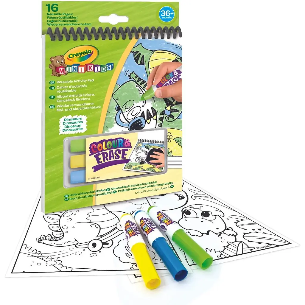 Розмальовка багаторазова Crayola Mini Kids Динозаври, 16 сторінок (81-1499-2) - фото 2
